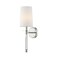 Z-Lite Mila 1 Light Wall Sconce, Polished Nickel & White 808-1S-PN - alternate 5